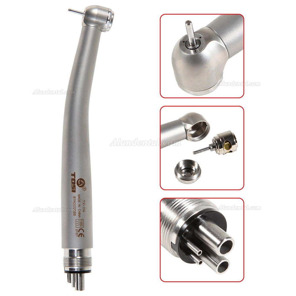 TOSI TX-114 Dental High Speed Turbine Handpiece Push Button 4Hole